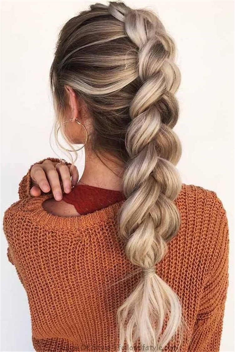 Easy And Pretty Winter Hairstyles With Braids For Any Occasions; Winter Hairstyle; Winter Braids; Winter Hair; Hairstyles; Hair Braids; Casual Hairstyle; School Hairstyles; #Winter Hair #Hairstyles #Hair Braids #Casual Hairstyle #School Hairstyles