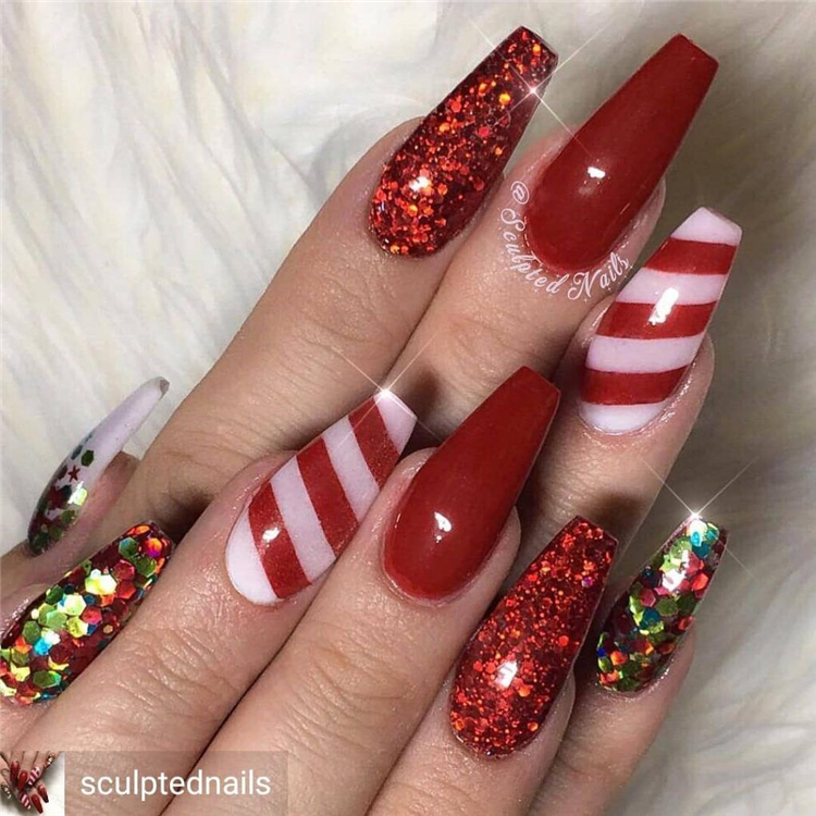 Popular Coffin Nails Designs Of 2020; Red Long Acrylic Coffin Nails; Red Nails Designs; Long Acrylic Nails; Acrylic Nails; Coffin Nails; Red Long Coffin Nails; Long Coffin Nails; #CoffinNails #RedNails #AcrylicNails