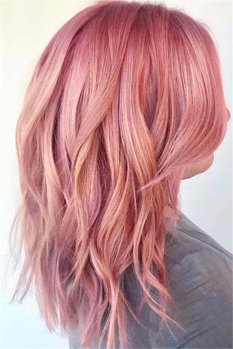 Gorgeous Rose Gold Hair Color Ideas For You; Rose Gold Hair; Rose Gold Hair Color; Rose Gold Hair Color Ideas; Gorgeous Hair; Hairstyles; Rose Gold; Rose Gold Fashion;