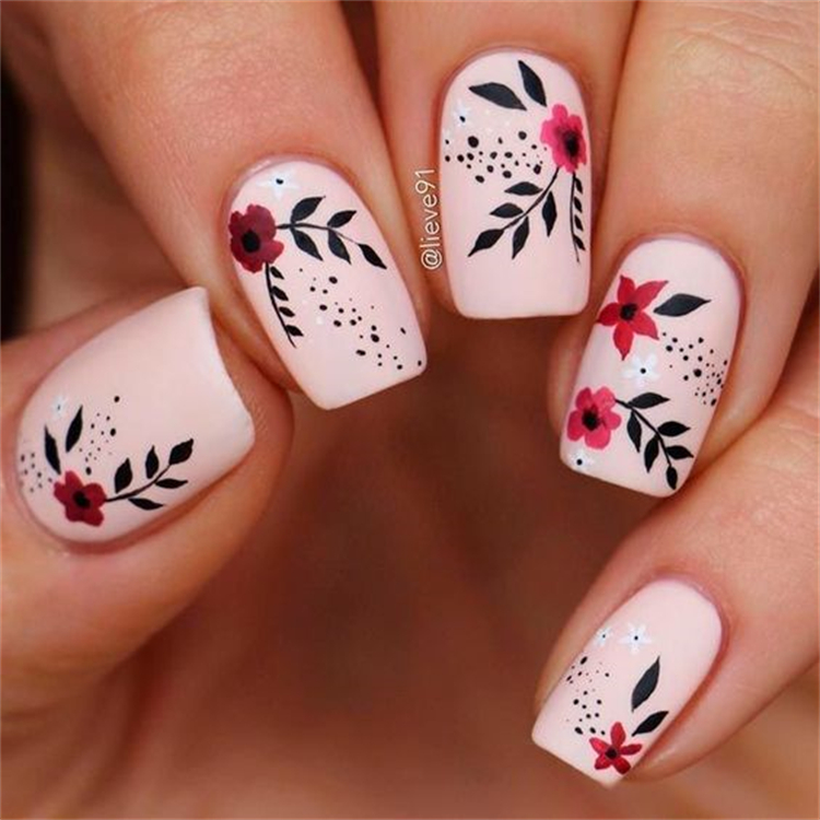 Pretty Summer Floral Nail Designs You Must Love; Summer Nails; Lovely Nails; Nails; Square Nails; Nail Design; Flower Nails; Floral Nail; Coffin Floral Nail; Stiletto Floral Nail; Square Floral Nail; #nails #summernail #flowernails #squarefloralnail #naildesign #coffinnail #stilettonail #summernaildesign #floralnail