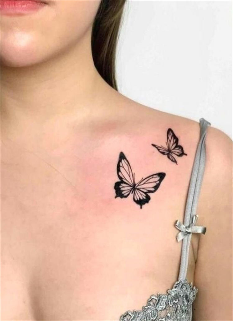 Pretty Butterfly Tattoo Designs You Need Now; Butterfly Tattoo; Tattoo; Cute Tattoo; Butterfly Tattoo Designs; Tiny Butterfly Tattoo; Collar Butterfly Tattoo; Rib Butterfly Tattoo #butterflytattoo #tattoo #butterfly #tattoodesign #tinybutterflytattoo #cutetattoo