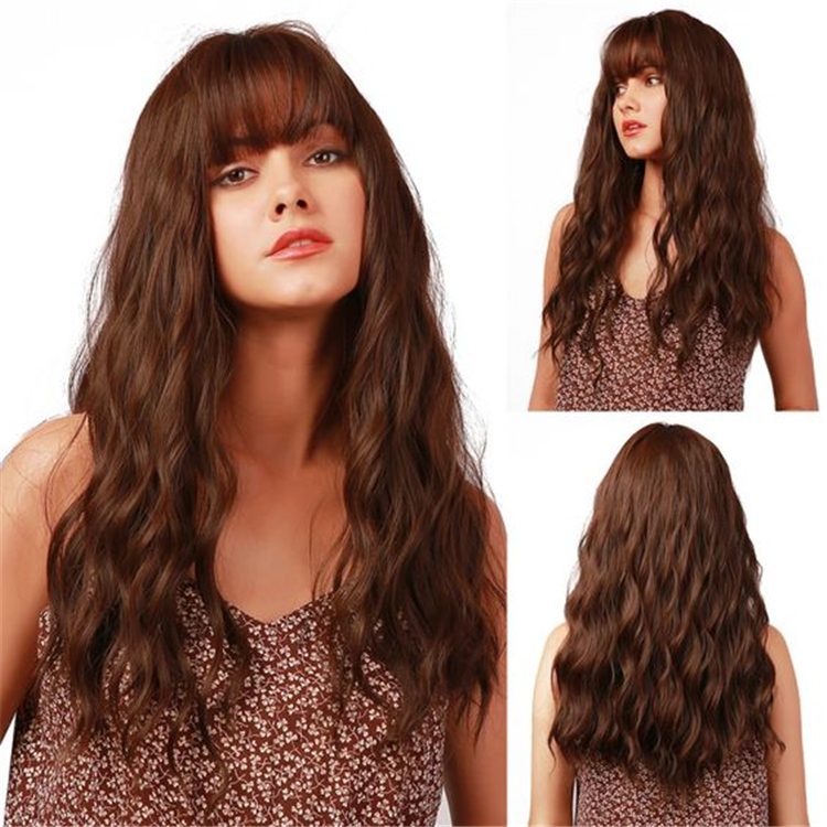 Temperament,Sweet,Air Bangs,Hairstyle Styles,Short hair with air bangs and neck,straight hair style,Air bangs straight hair style,Air bangs mid-length curly hair style