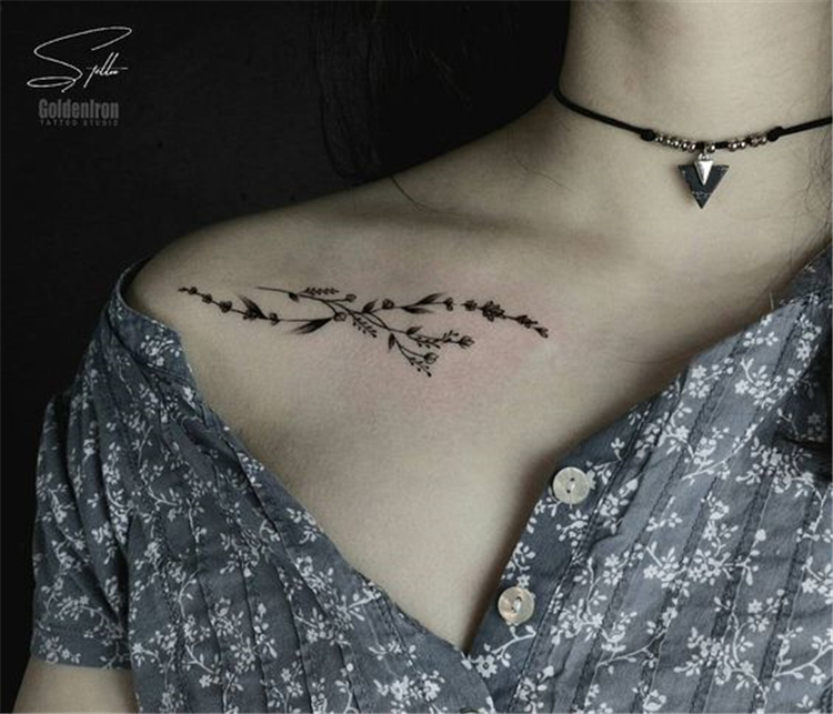 Tattoos, Specific Positions ,Flower tattoo,Small fresh tattoos ,on collarbone,Necklace tattoos ,braided twist,on ankle