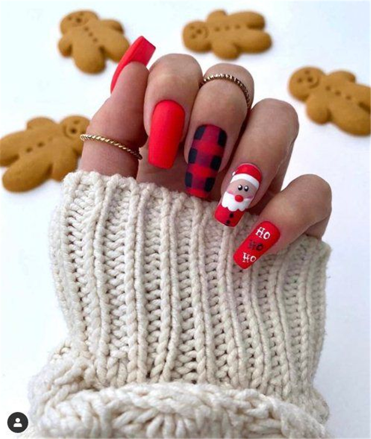 Nail,Nail Art,Christmas,Christmas Atmosphere,Snowflake nail art ,Santa pattern nail art,Elk-patterned nail art