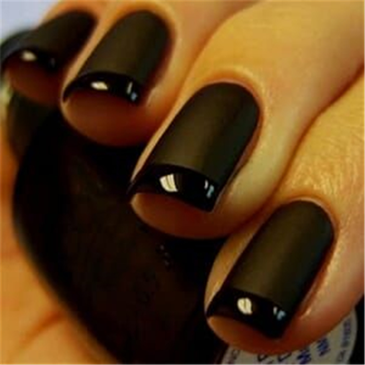 Manicures,Nail,Winter,Pure color series,Pure color series manicure,Dark Series Nail Art,Girl series manicure,Nail Art