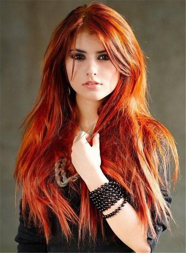 Hair,Color,Winter,Hair Colors,Dazzling Colors ,Rose gold hair color,Reddish brown hair color,Orange hair