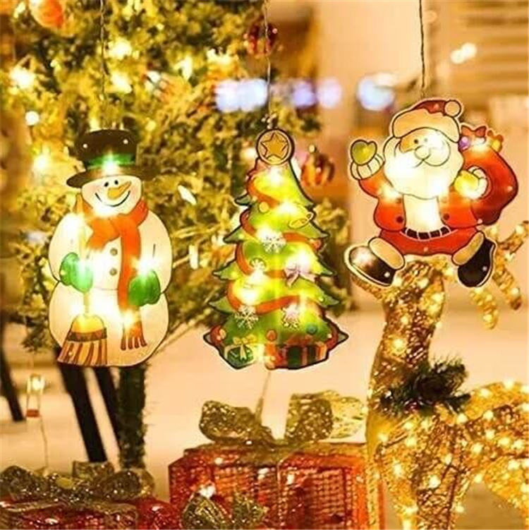 Decoration,Home Decoration,Christmas,Christmas Atmosphere,Christmas tree ,Christmas snowman lantern,Christmas atmosphere pendant on glass window