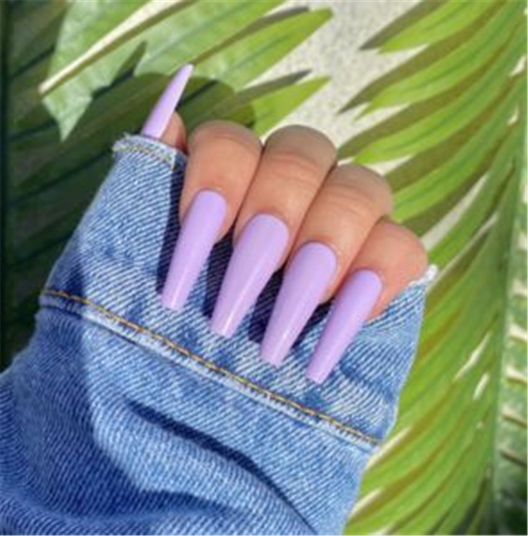 Nail Art,temperament ,Nail Recommended ,Winter,Shiny Contrasting Color Nail Art,Light color gradient nail art,Purple nail art