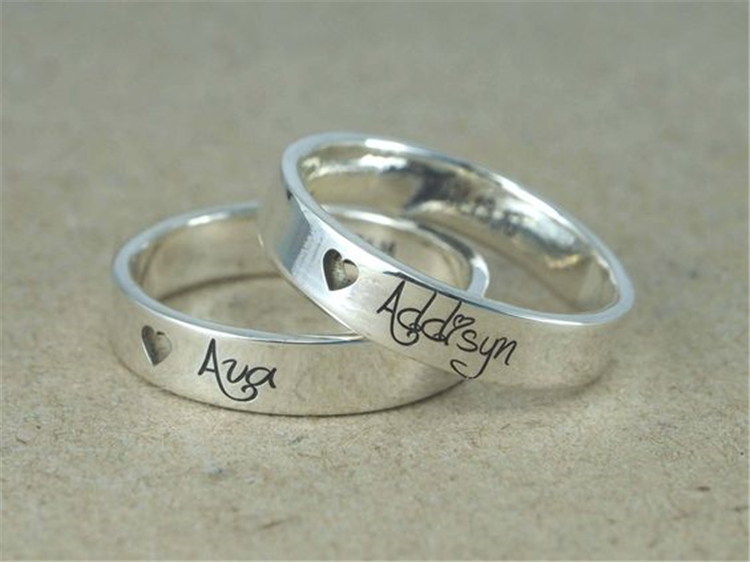 Valentine's Day,Couples Ring ,romantic,Couple,Happiness,English lettering couple ring,rose gold couple ring ,Simple platinum couple ring