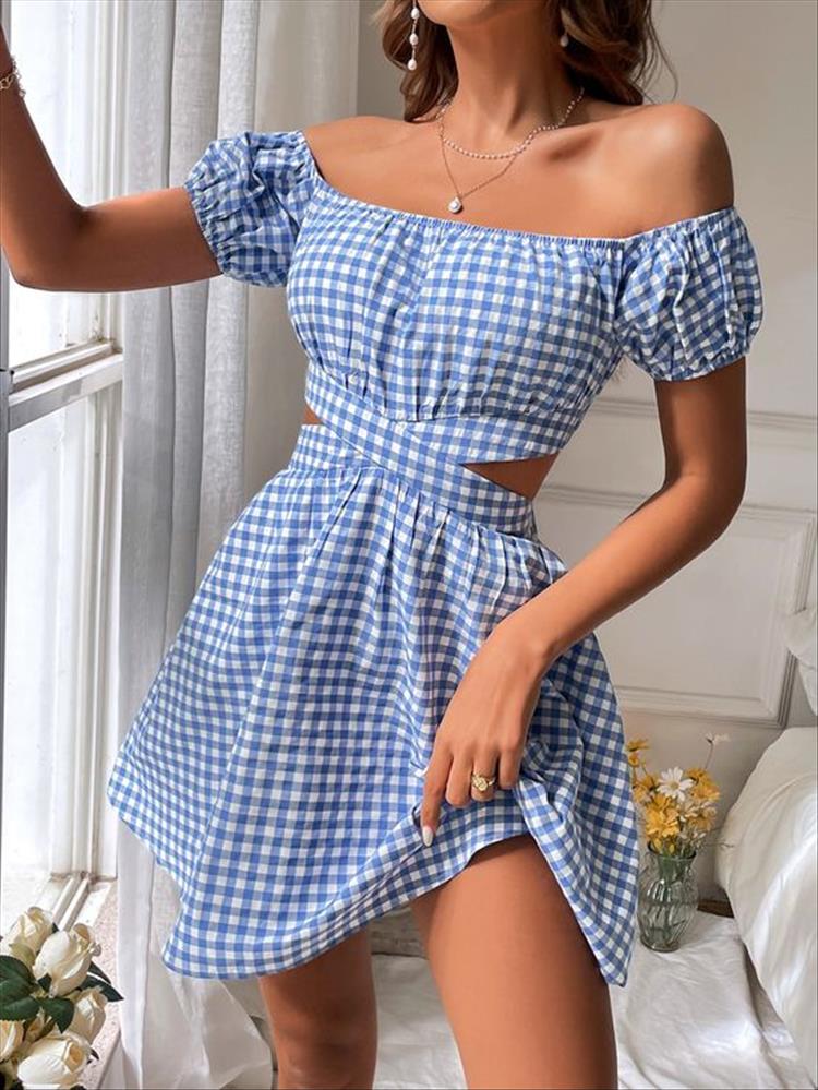 Gorgeous And Eye-catching Summer Outfits For You; summer outfits; terry shorts; mini skirt; hot jeans; one piece dress; long dress; summer dress #summeroutfits #summer #outfits #terryshorts #miniskirt #hotjeans #onepiecedress #dress #summerdress #longdress