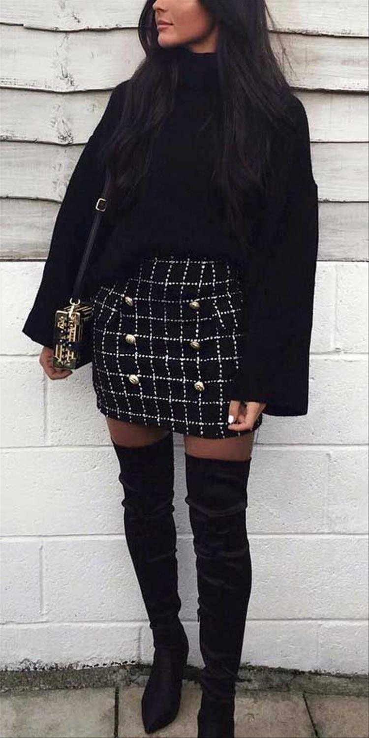 outfits, cardigan outfits, winter outfits, highknee boots, plaid shirtoutfits, skirt outfits, sweaterandjeasn outfits #winteroutfits #cozyoutfits #holidayoutfits #stylishoutfits